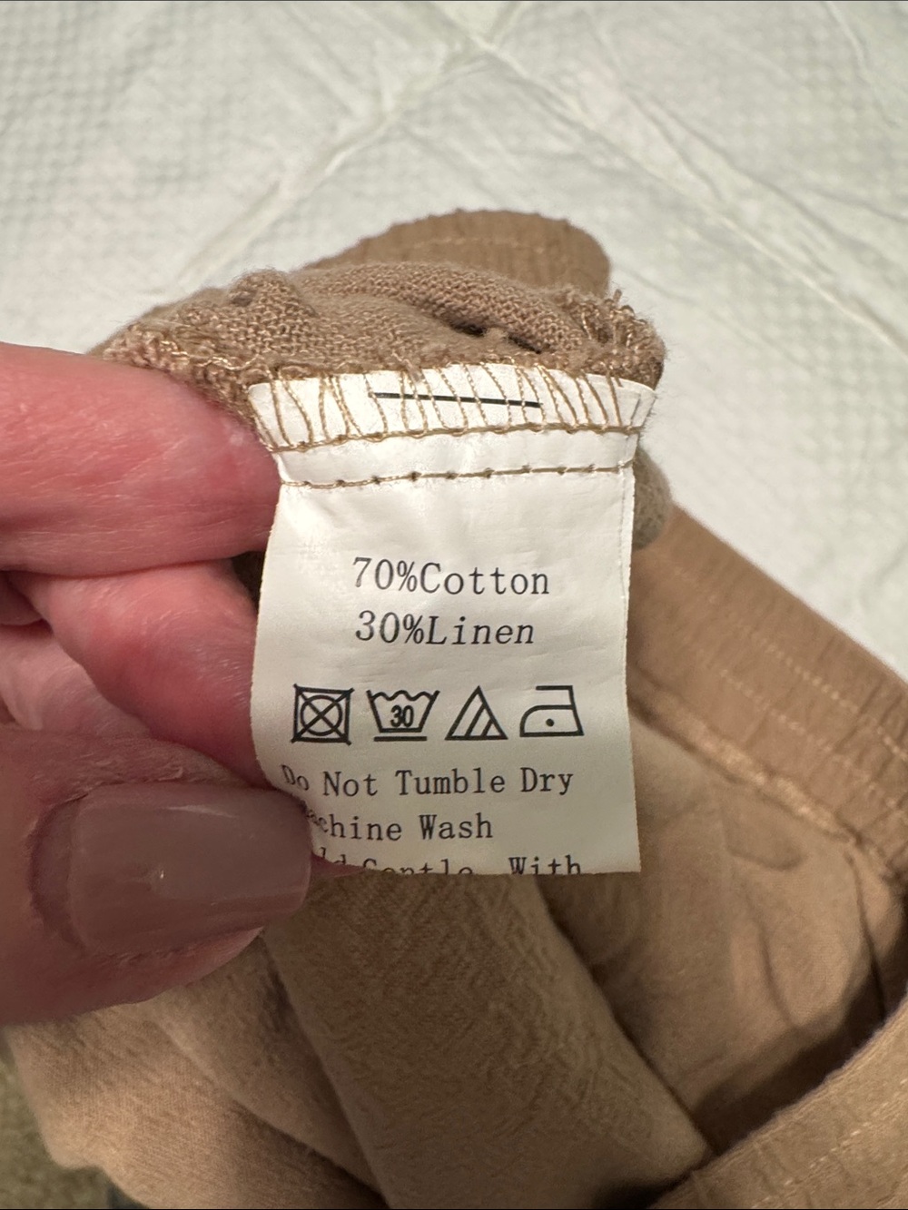 Relaxed Drawstring Pants in Camel XXL - Picture 6 of 6